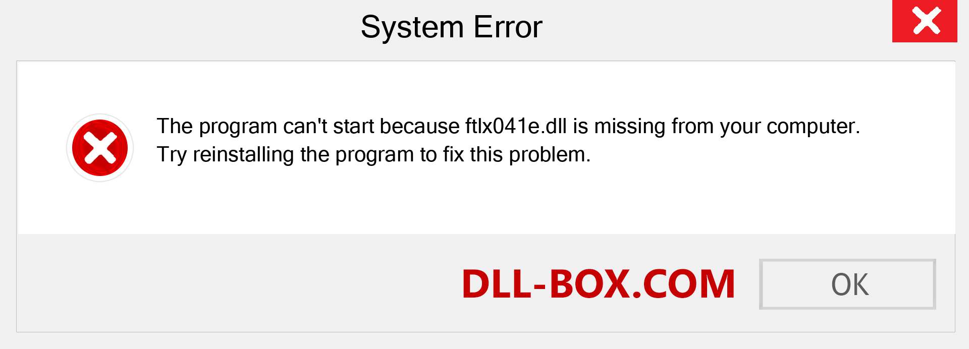  ftlx041e.dll file is missing?. Download for Windows 7, 8, 10 - Fix  ftlx041e dll Missing Error on Windows, photos, images